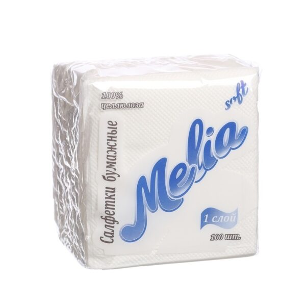 Салфетки бумажные «Melia Soft» 100 листов