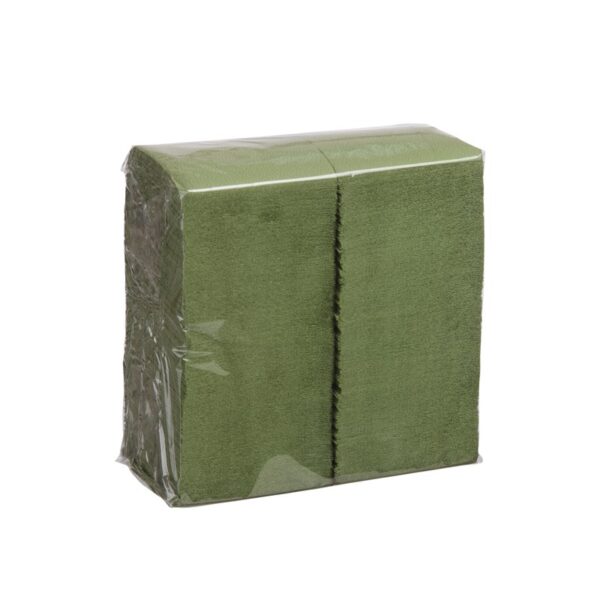 Салфетки бумажные зелёные MeliaSoft 24х24, 400 листов